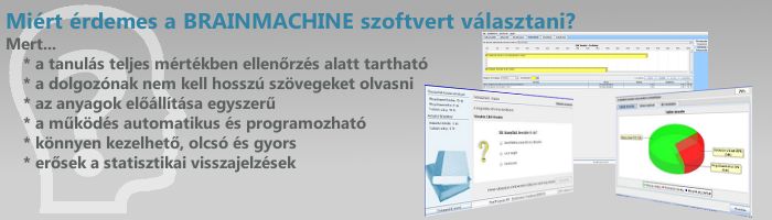 Brainmachine Elektronikus Tudásteszt előnyök